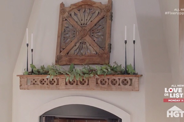 Antique Mantle with Antique Wood Gate